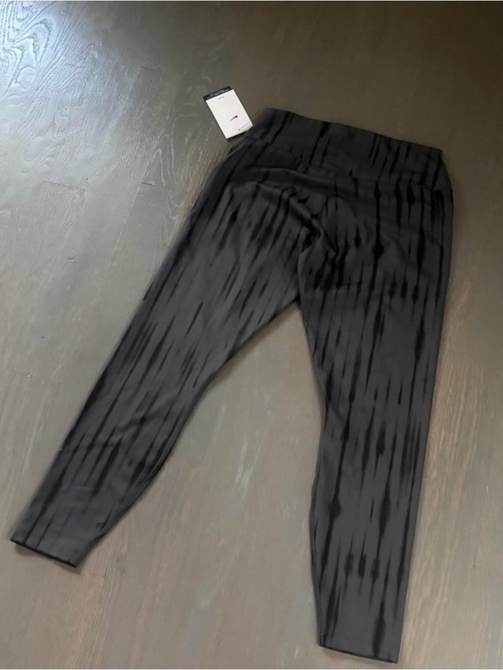 Womens Black Tie-Dye Leggings - NIKE